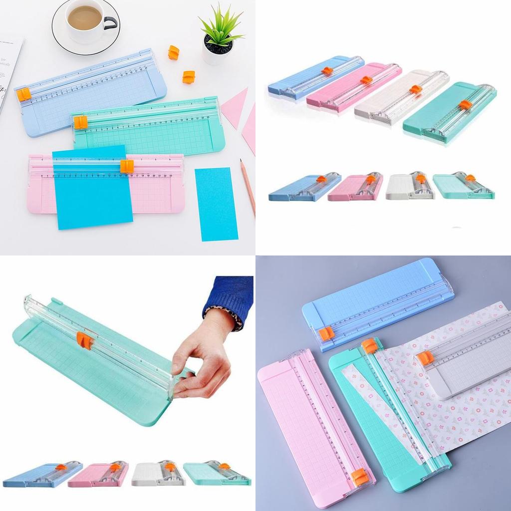 Compact And Stylish Sliding Mini Portable Paper Cutter With Ruler For Precise Cuts