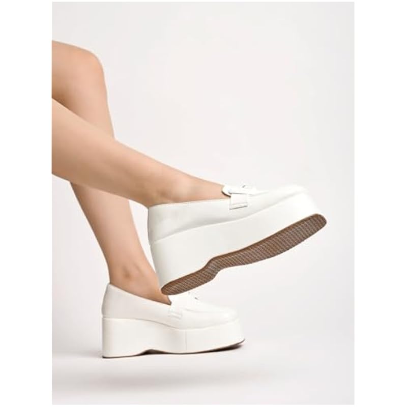 Shoetopia Women'S Block Heel Pumps White