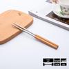 Western Cutlery Set: Stainless Steel with Wooden Handles - Includes Steak Knives, Dessert Spoons, Pasta Forks, and Spoons.
