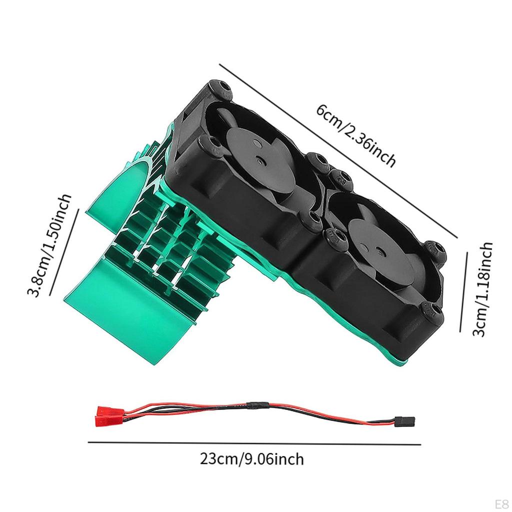 Aluminum Alloy RC Car Engine Cooling Fan, Replacement Part, Easy to Install, Heat Sink for