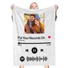 Spotify Code Music Code Diy Photo Flannel Blanket Couple Holiday Gift Blanket