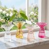 Colored Hydroponic Vase Vertical Striped Flower Pot Terrarium Decorative Vase  Office