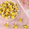 50Pcs Small Bees Decoration Felted Bumblebees Craft Balls For Art Craft Clothing Hat Bag And Baby Showers Decorations