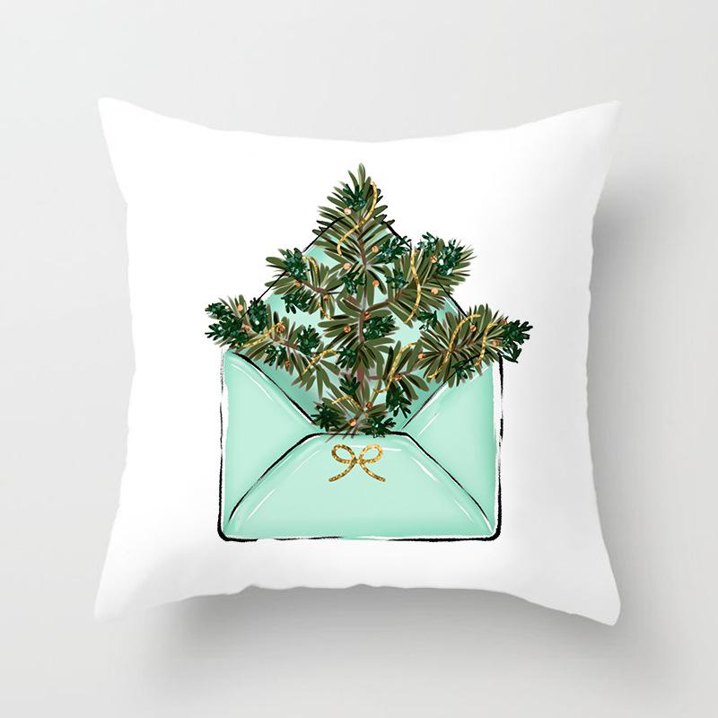 Christmas Throw Pillow Covers Holiday Home Sofa Decoration Pillow Cushion Cover
