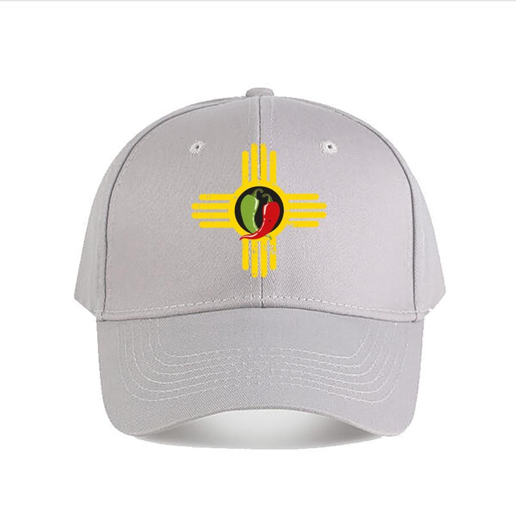 New Mexico Zia Symbol Red Green Chili Peppers Baseball Cap Fashion Unisex Sunhat Womens Outdoor Sports