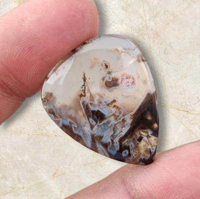 29x20x2 MM Size Natural Pear Shape Turkish Stick Agate Cabochon Gemstone, 20 Carat Cabochon Gemstone.