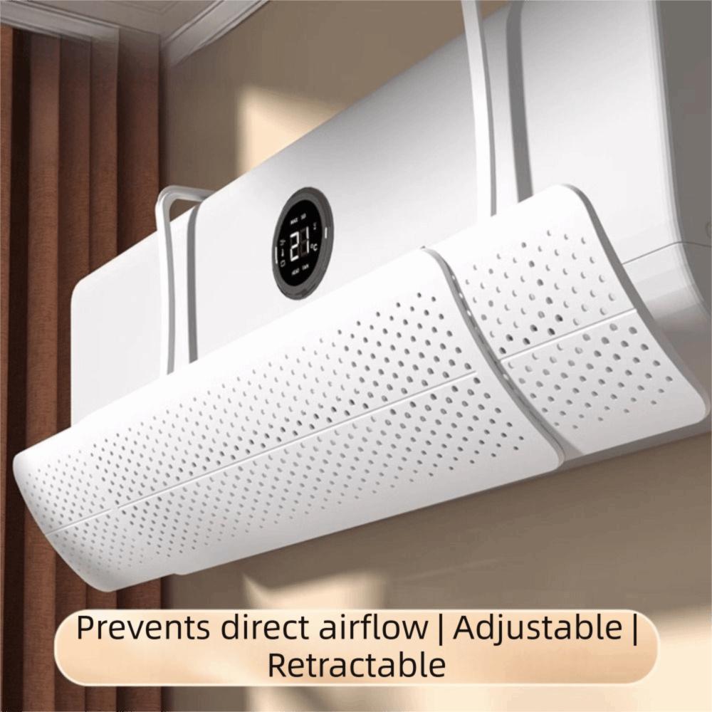 

Retractable Air Conditioning Windshield Windproof Adjustable Air Outlet Baffle Anti-Direct Blowing Confinement Cold Air Guide білий