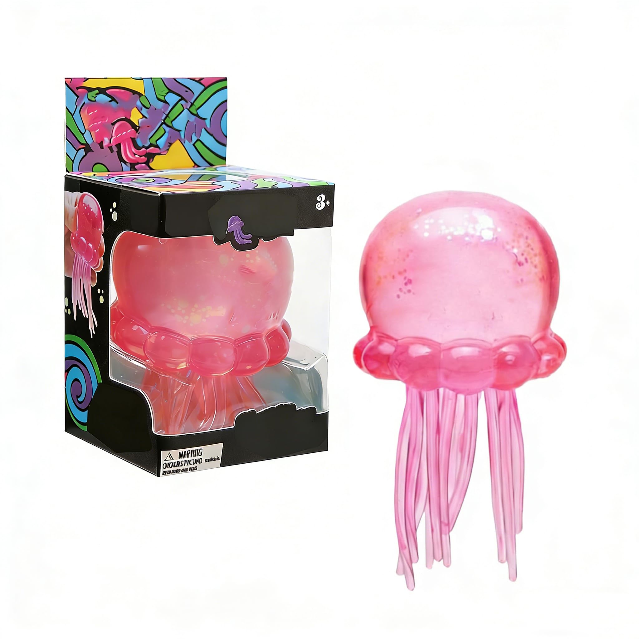 

Super Solid Squishy Jellyfish Toy Sets For Adults, Ultra Moldable Tactile Stress Ease With Gentle Rise & Drop Malt Sugar Balls