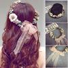 Bride Wedding Headband Boho Floral Headdress Flower Hairband Beach Party Crown