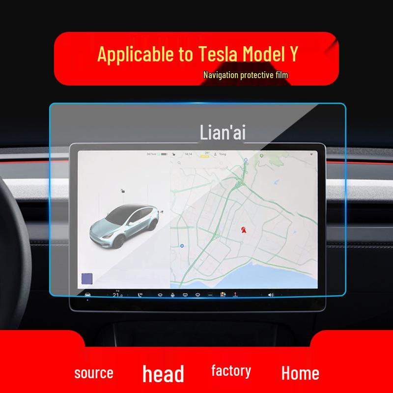 Tesla Navigatie Gehard Glas Film voor Model 3/Y Centrale Bedieningsscherm - 25 Modellen Compatibel
