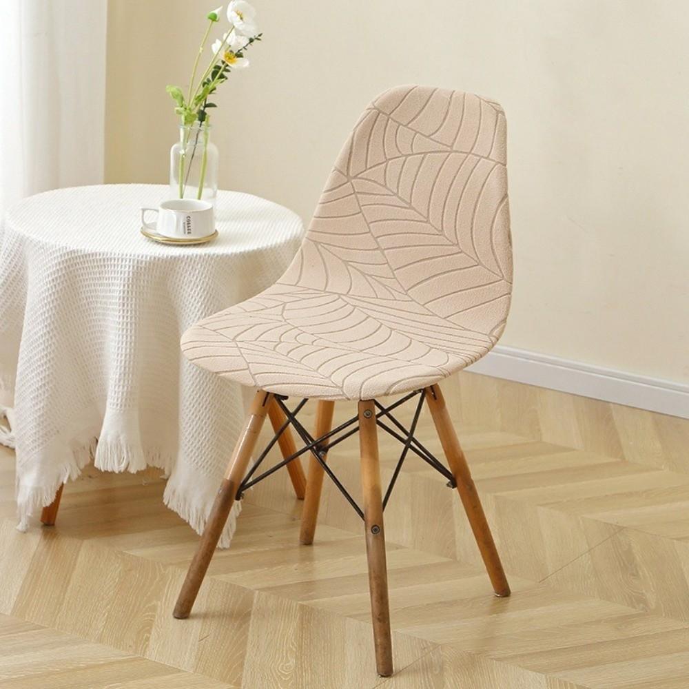 Leaves Jacquard Armless Chair Cover Stretchable Solid Color Chair Protective Cover Anti-dirt Washable Elastic Chair Case