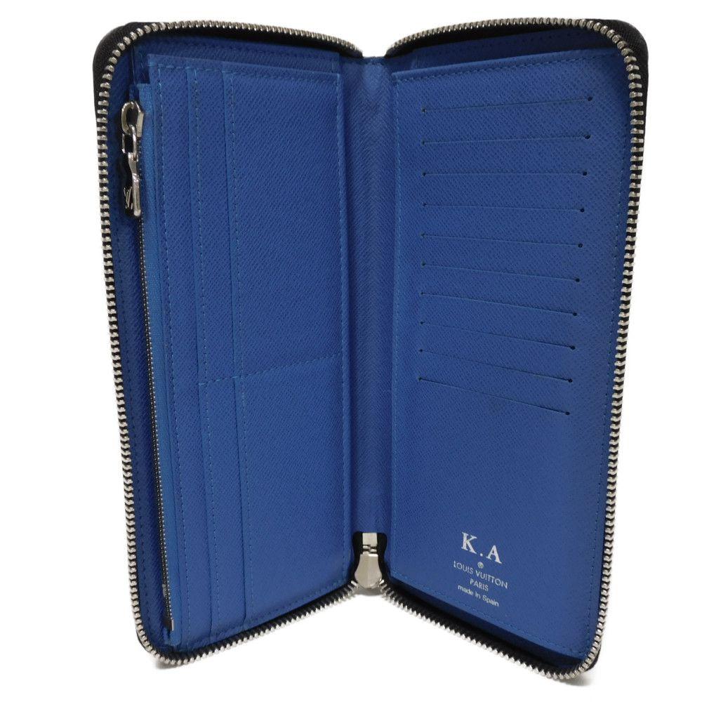 Used 12564 Zippy Wallet Vertical M30070 7940 New Zip Around Black Blue Taiga Noir Men's from Japan AUTHENTIC