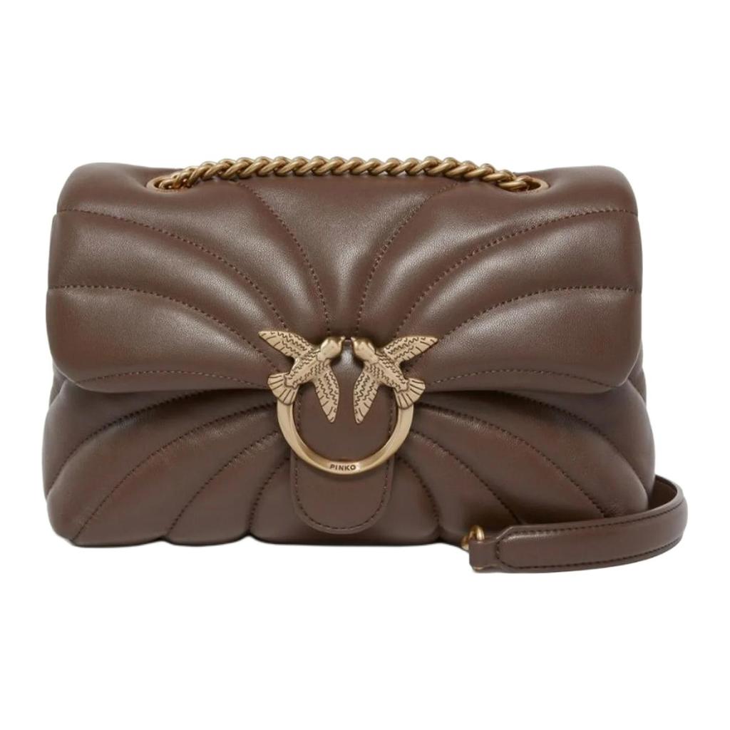 PINKO Sheepskin Crossbody Bag, Shoulder Bag Regular Large Size Women's Brown 100038-A1EX-L74Q