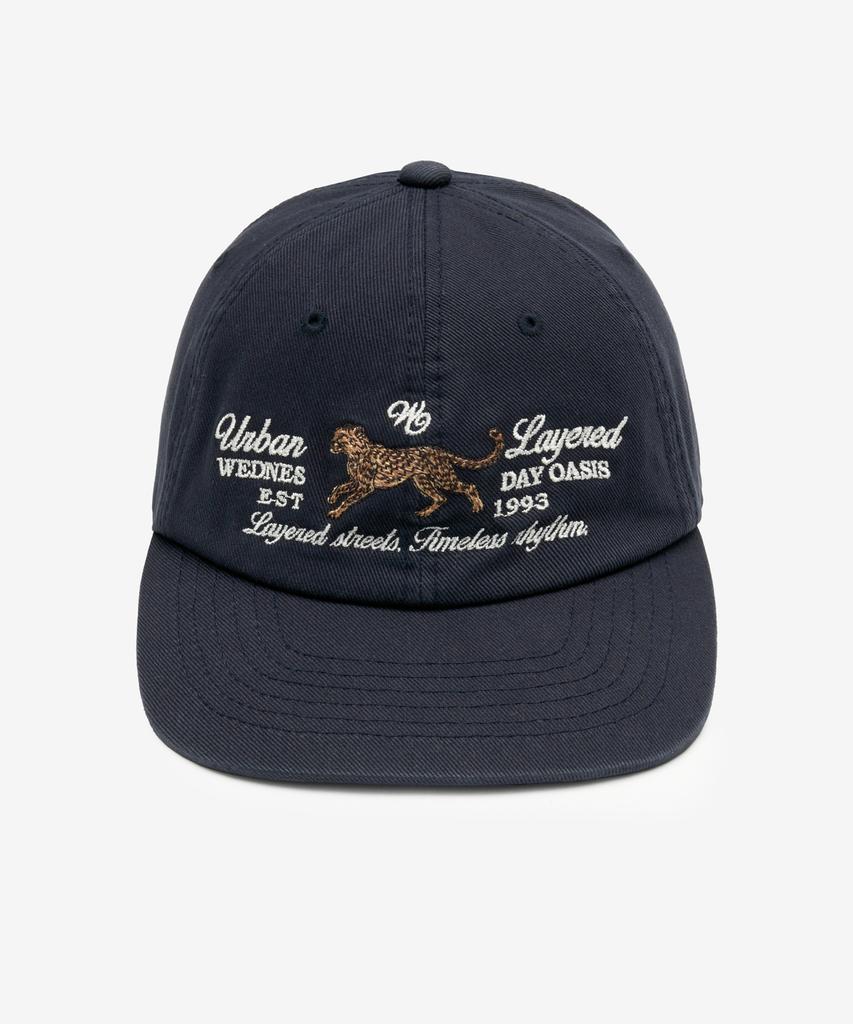 Wednesday Oasis Layered With Leopard Ball Cap_Navy(W25-Acc06)