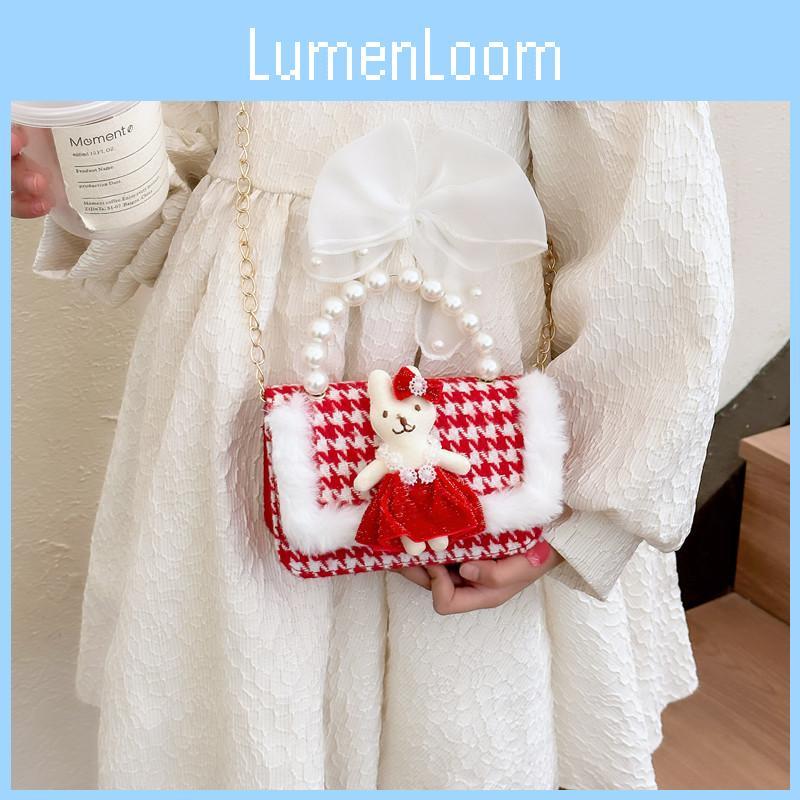 Eyecatching Crossbody Kids Bag Bright Red Pearl Princess Bag With Durable Antitheft Features