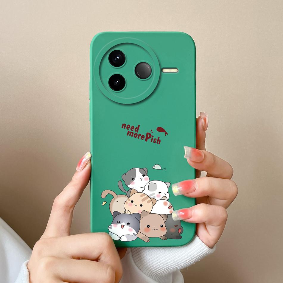 Phone Cover For POCO F7 Pro Ultra Premium Liquid Silicone Cute Case Camera Protection Anti Choc Durable Soft Phone Protectors