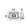 LED Floodlight 30W 4000K IP65 Black