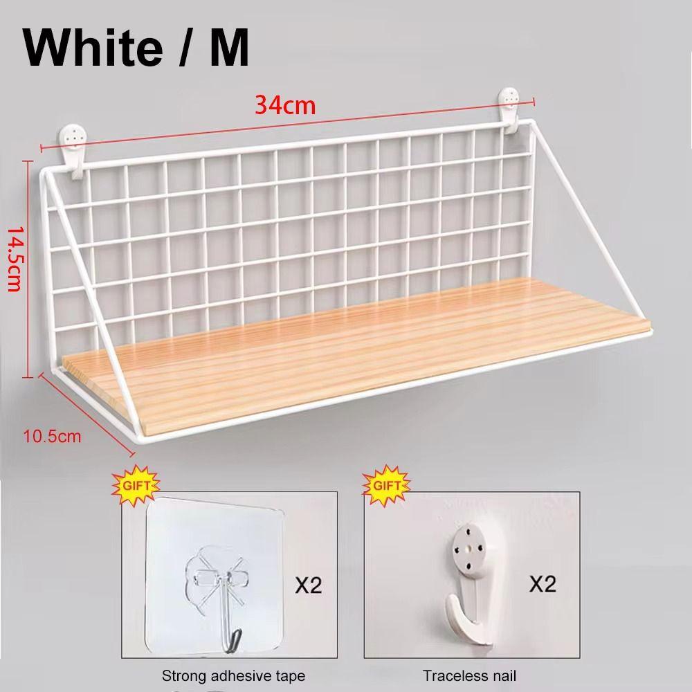 Rafturi de perete în stil simplu, decor de perete, coș de depozitare pentru dormitor, organizatoare raft de perete