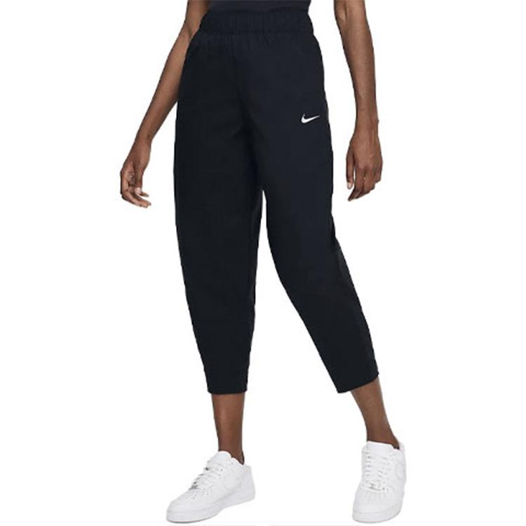 Nike Sportswear Essential Solid Logo Loose Casual Long Pants Women Bottoms Black DD5975-010