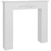 Fireplace Mantel Framing Decorative Frame For Electric Fireplace 101 X 19 X 100 Cm White Wood