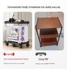 Multi-layer Mobile Storage Rack with Brakes for Office/Home
