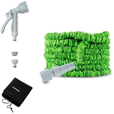 Garden Hose - - Extendable 15 M - 7 Jets - Carrying Bag - Adapters Included