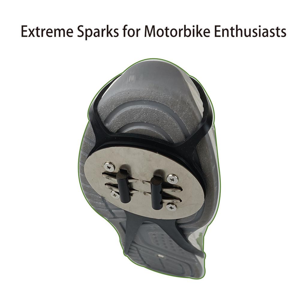 Motorcycle Shoe Cover Silicone & Metal Protective Gear Skateboarding Not Slip Shoe Cover for Enhances Grip & Durability