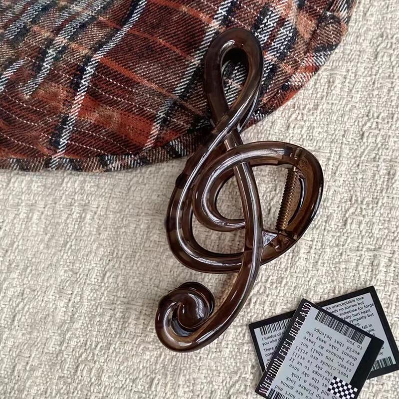 Fashion Leopard Mobius Strip Shape Hair Claw Clip For Women Large Size Barrettes Musical Note Hairpin Ponytail Hair Accessories