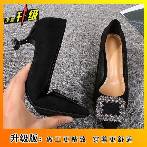 Women's Shoes Spring and Autumn 2025 New Low-heeled Single Shoes Women's Versatile and Sexy 5cm 3cm Stiletto Cat Heel Small High Heels