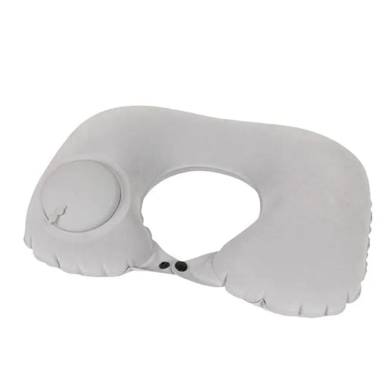 U-Shape Travel Pillow Inflateble Portable Folding Pillow Cervical Spine Protection Sleep Pillow Car Inflate Ring Neck Pillows