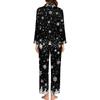 Women's Snowflake Print Long Sleeve Pajamas Sleepwear