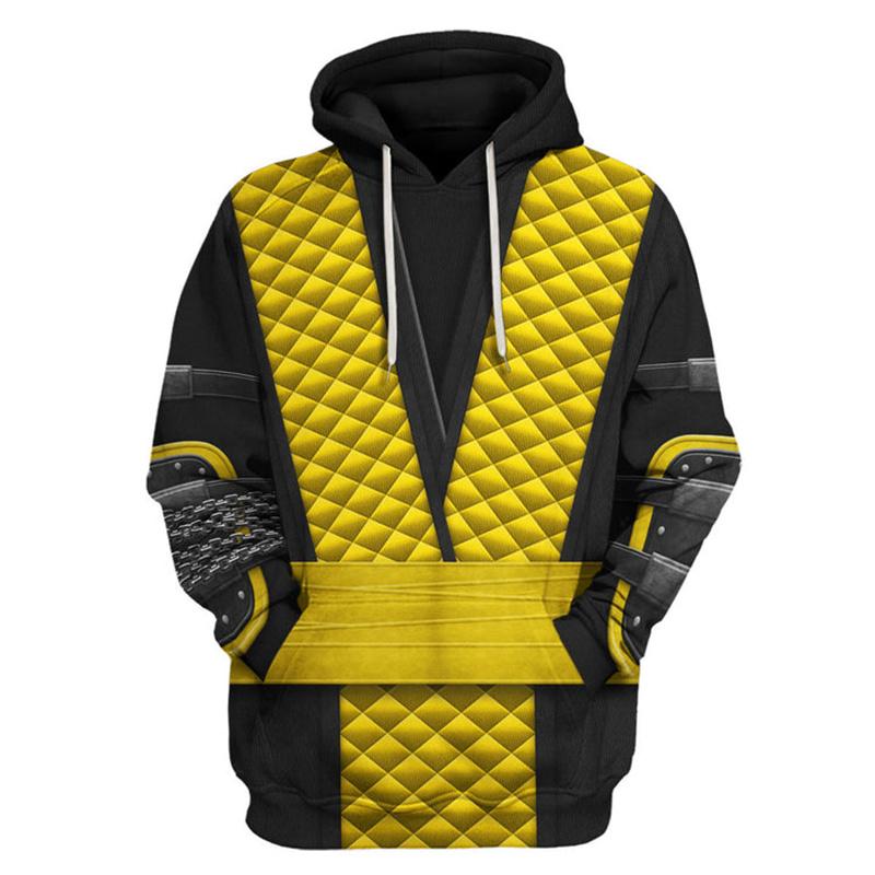 Fighting Game Mortal Kombat Graphic Hoodie For Men 3D Print Oversized Pullover Sweatshirt Fashion Casual Sudaderas