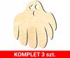 Zawieszka ozdoba halloween drewno h6 3 szt.