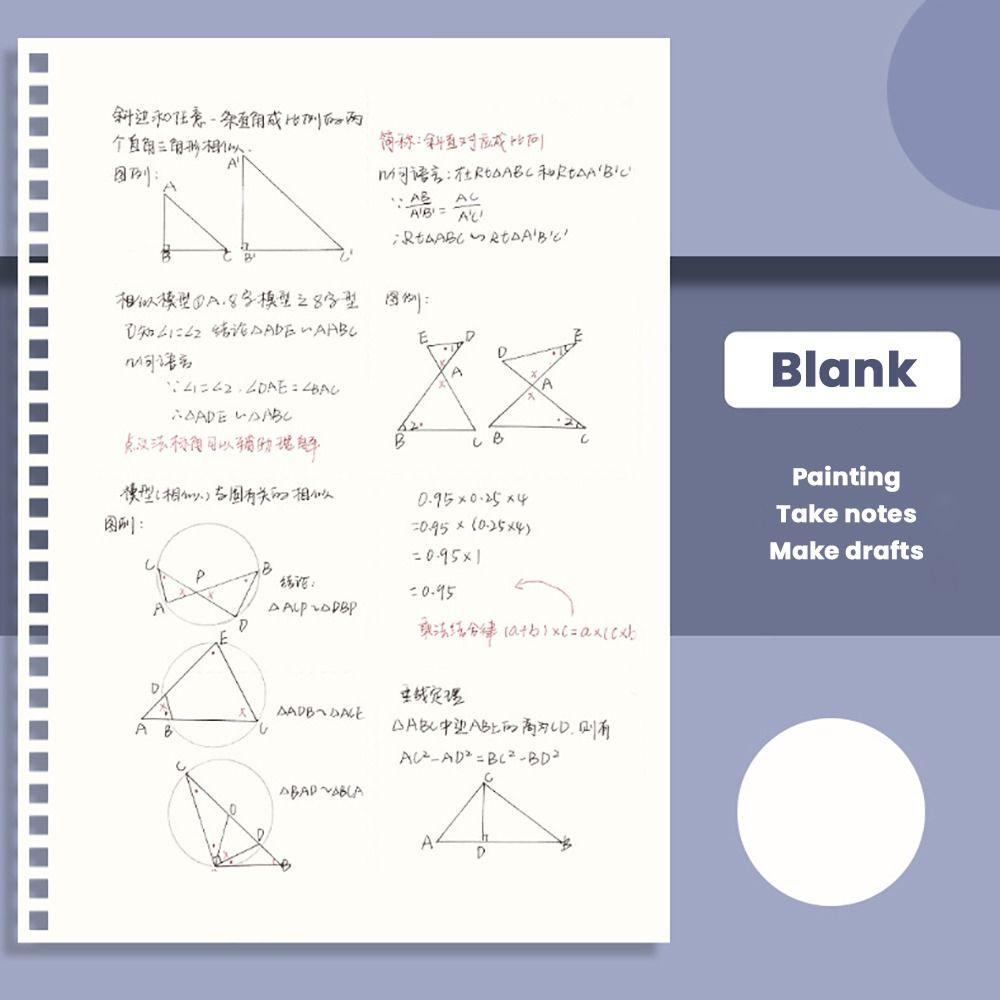 Grids/Blank/Horizontal Line Spiral Notepad Flip Over Design Memo Pad  School Office Supplies