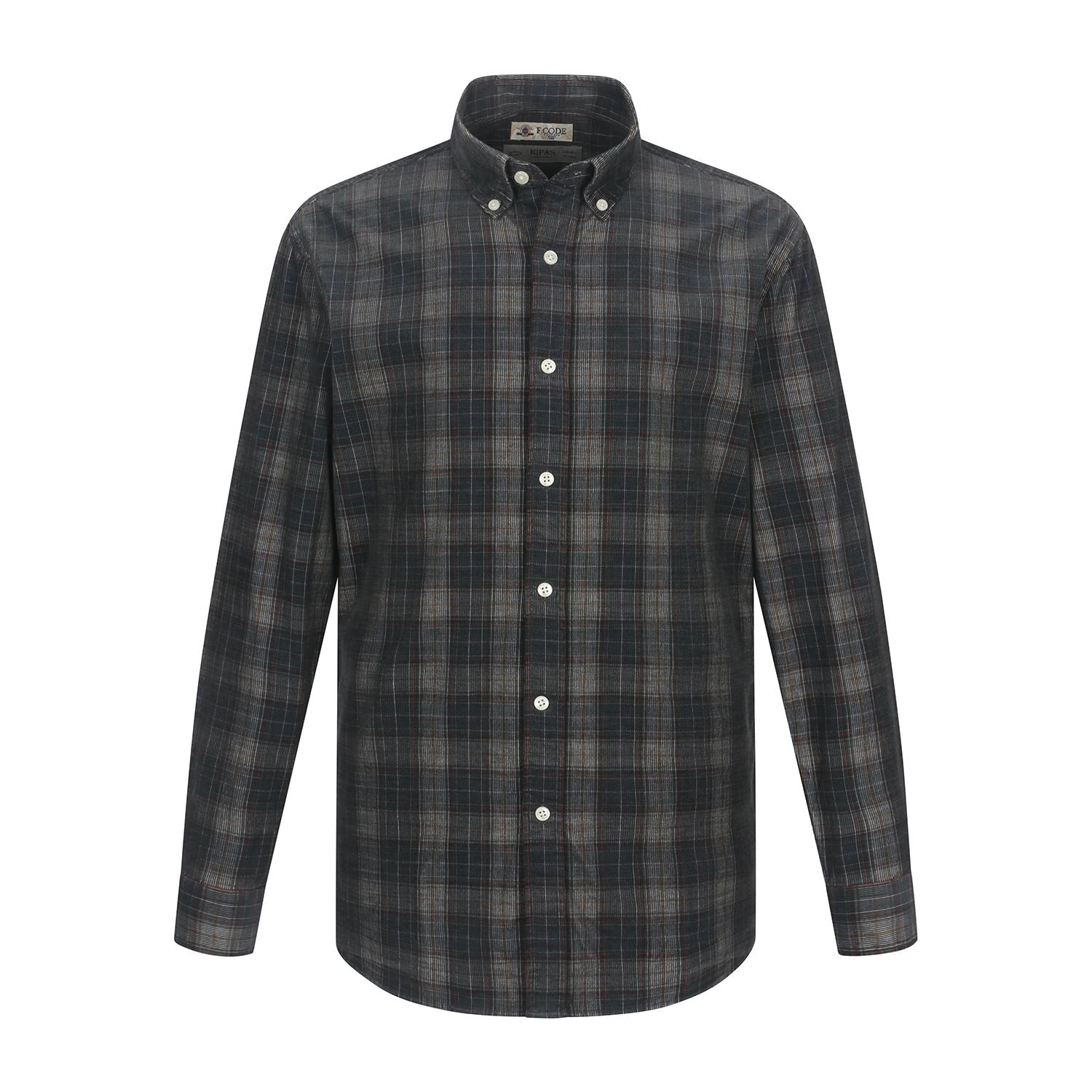 Ferraro Milano Corduroy Multi-Check Shirt Gray (Am0Ews45334) Gray.Am0Ews453/110