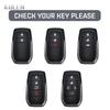 Abs Carbon Fiber Car Flip Key Case Cover For Toyota Sienna Rav4 Crown Hilux Fortuner Camry Land Cruiser Prado Venza Accessories