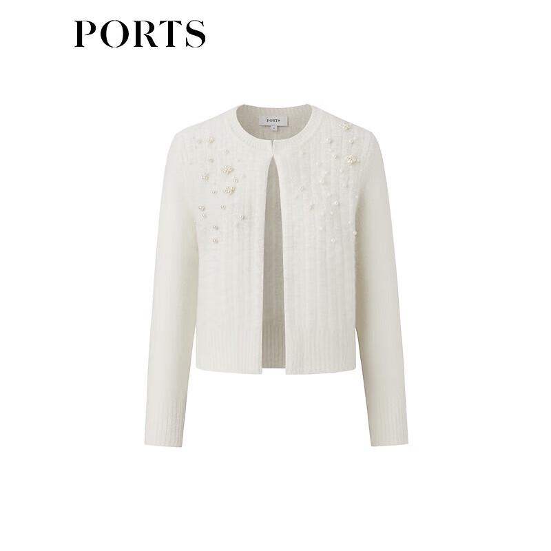 Ports Women's Hand-Embroidered Beaded Knit Cardigan