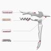 Stainless Steel Multifunctional Wine Opener & Corkscrew in Wine Red