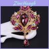 Alloy Crown Brooch For Women With Rhinestones Elegant Jewelry Accessory Gift For Ladies