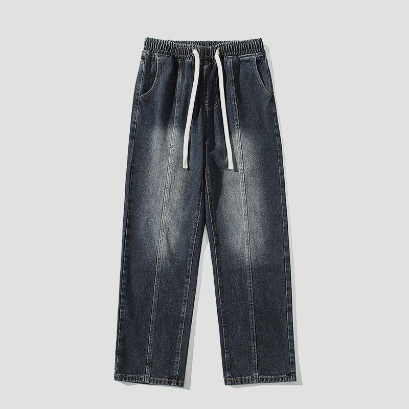 Джинсы JYL для пар Винтажная стирка Чистая посадка Модные Прямые Свободные Джинсовые Брюки 3XL банан мания