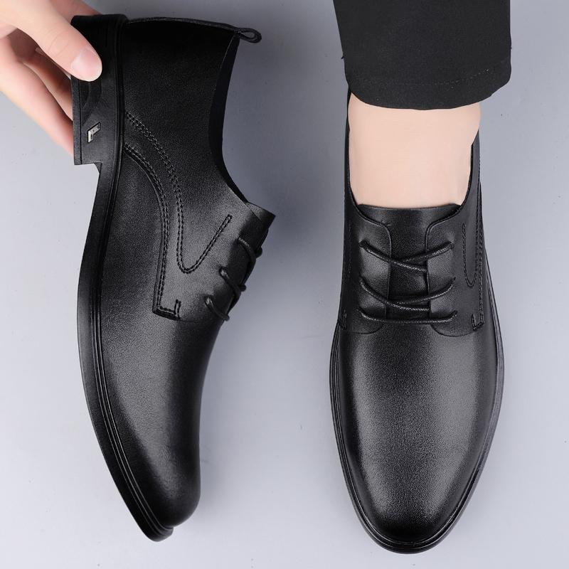 Fashion Classic Men Shoes for Wedding Lace-Up Dress Men's Shoes Genuine Leather Men's Business Shoes Handmade New Male Oxfords Footwear
