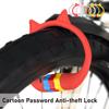 Cartoon Cute Bicycle Combination Lock Anti-theft Mountain Road Bike Electric Bike Lock Portable Silicone Bike Lock Cycling Parts 4