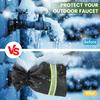Outdoor Faucet Covers for Winter Freeze Protection, 4 Pack 9" H x 5.9" W Outside Hose Bib Covers for Winter, Thickened Reflective Pipe Wrap