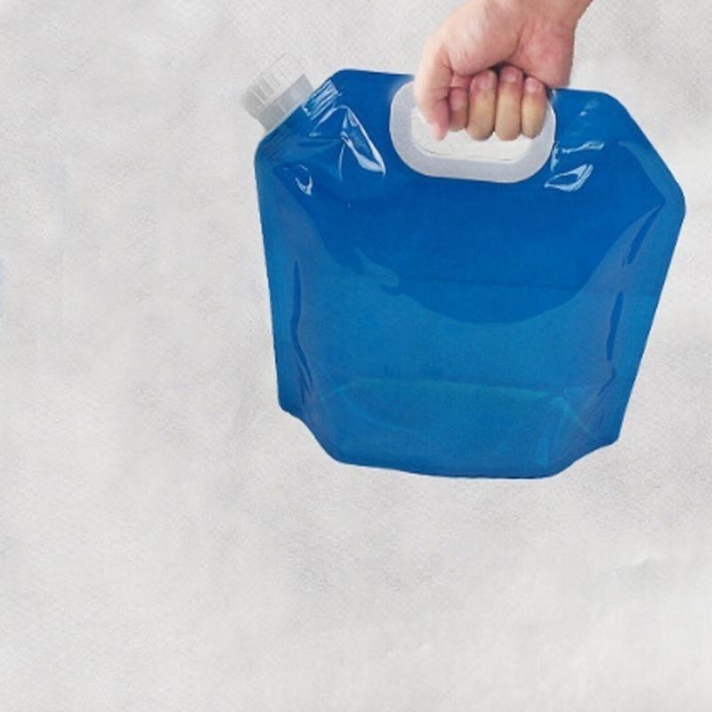 1 Stück 10-Liter tragbarer faltbarer Wasserspeicherbeutel, Camping-Wander-Survival-Wasserbeutel, faltbarer Wasserbehälter