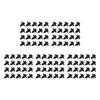 100 Pcs Plastic Rivets For Clip Screw Type Fastener, Black