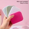 Cute Macaron Candy Color Portable Mini Handheld Folding Makeup Mirror With Comb Durable Gift Student Beauty Tools