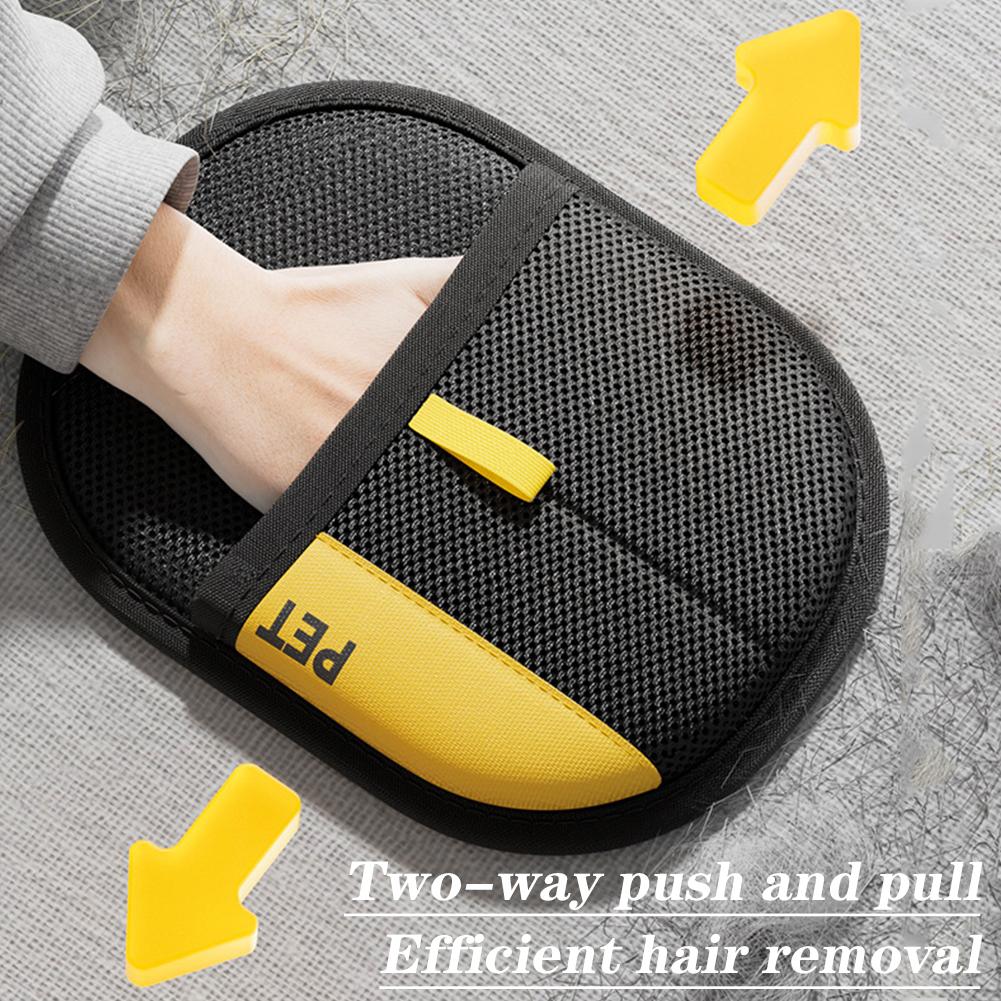 Pet Hair Removal Gloves Double-Sided Fur Gloves Cat Dog Hair Cleaning Brush For Washing Deshedding Cleaning Carpets Sofas
