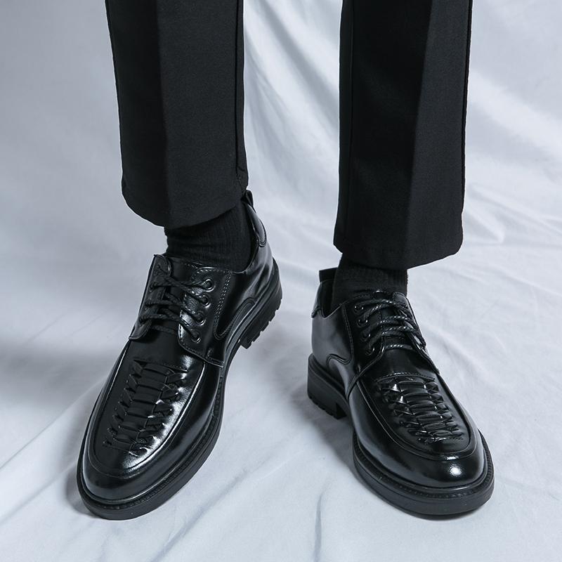 Fashion New Business Men's Leather Shoes Elegant and high-quality styles Party and Daily Work Outdoor thick soled shoes 38-46 Hot