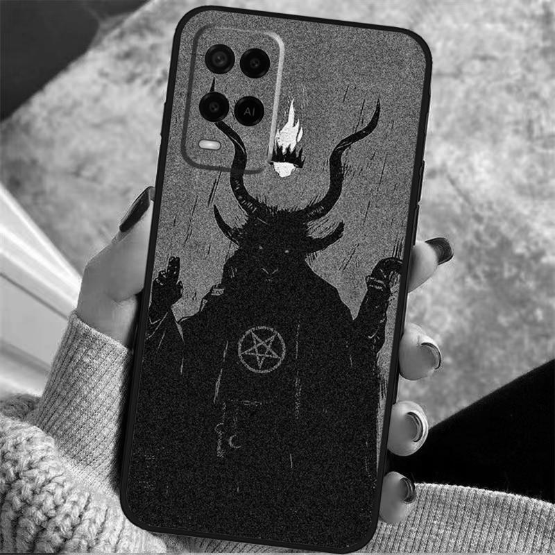 Devil Satan Dark Art Case For OPPO A96 A76 A16 A98 A78 A58 A18 A15 A17 A77 A5 A9 A74 A94 A52 A72 A53S A54S A57S