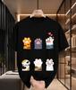2026 New 100 Cotton Tshirt Cute 6 Kitten Paw With Hearts Cartoon Print Soft Style Unisex Tee Casual Short Sleeve